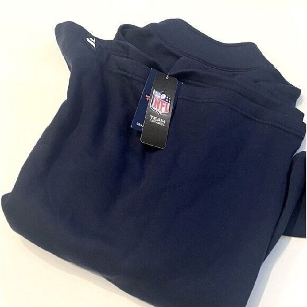 FANATICS Men's Navy, Red England Patriots Block Party Quarter-Zip Jacket NWT - Picture 6 of 6
